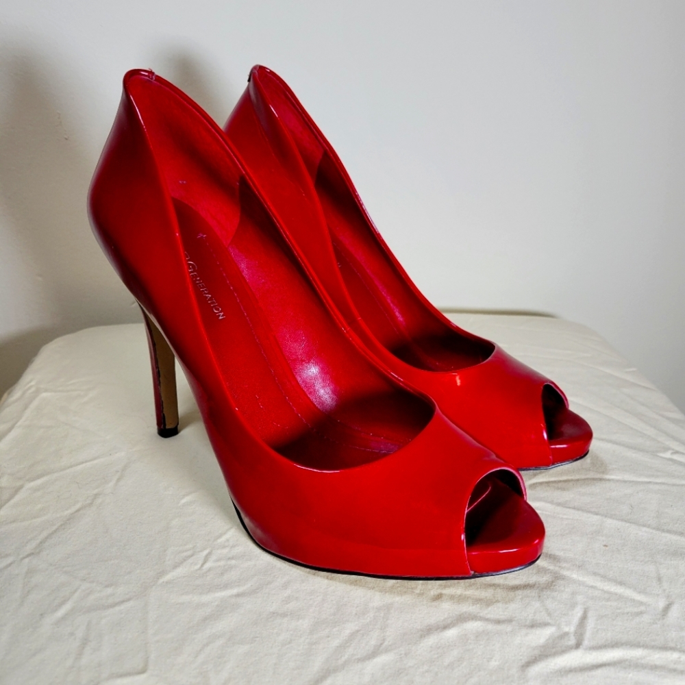 BCBG Generation Peep Toe High Heels 8